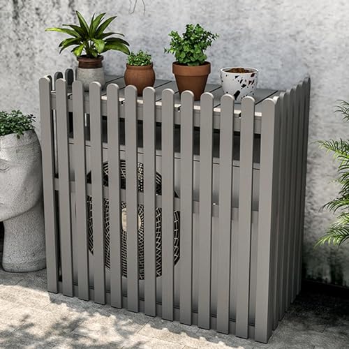 Recinto para basura de jardín y rejilla de aire acondicionado para eliminar el desorden