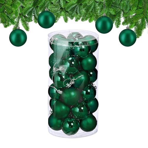 Relaxdays Weihnachtskugeln im 30er Set, Kunststoff, D: 6 cm,...