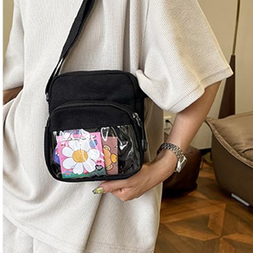 A Cute Canvas Crossbody Bag,It Can Be Used As A Handbag, With Adjustable Shoulder Straps, Suitable For Daily Use3