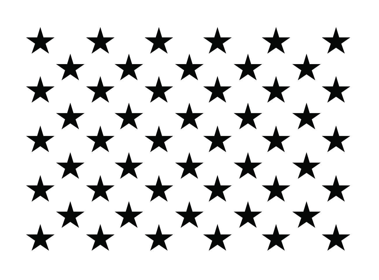 HUFFA 1 Pack American Flag 50 Stars Stencil Template 17.7 * 12in Large Size For Painting On Wood, Fabric, Paper, Airbrush, Walls,Art, Craft White