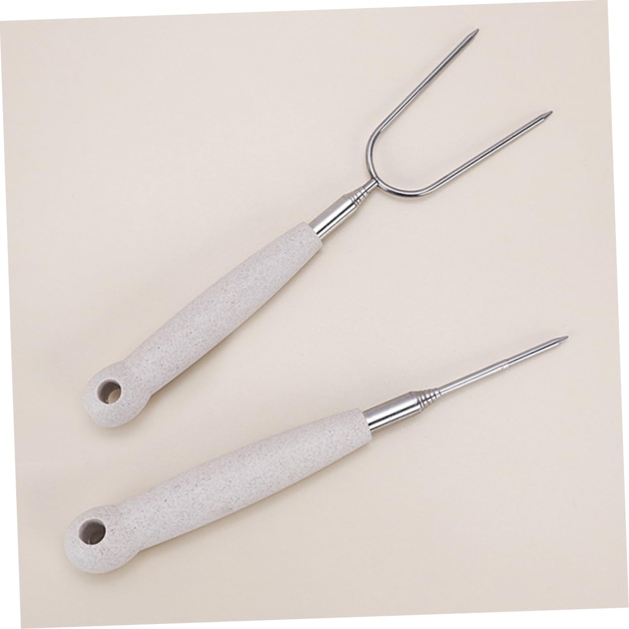 Toyvian 3 Set Forchette Da Barbecue Inossidabile Forchette Portatili Per Grigliate Inclusa Per Famiglia 2 Pezzi*3