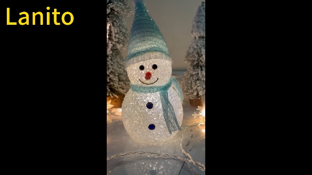 Amazon.co.jp : Lanito 雪だるまランタン 卓上置物 LED キャンドル