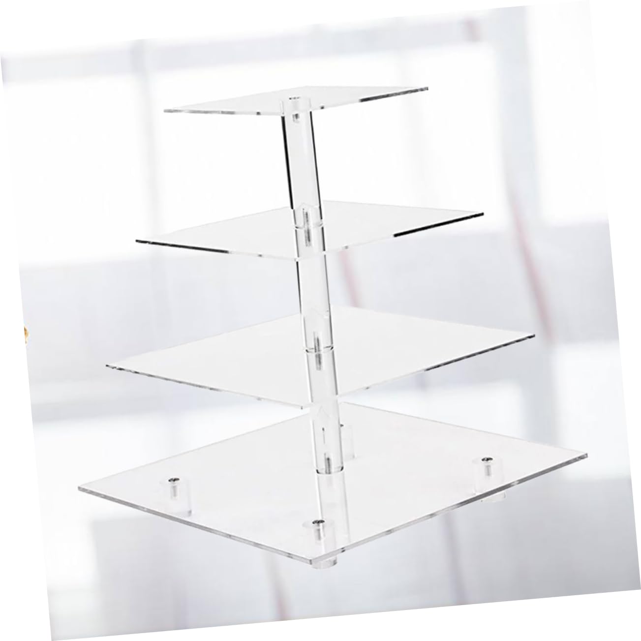 MAGICLULU Espositore per Torte in Acrilico Strati Mensola Porta Cupcake Impilabile e Staccabile per Esposizione Decorativa di Torte Compleanni e Feste