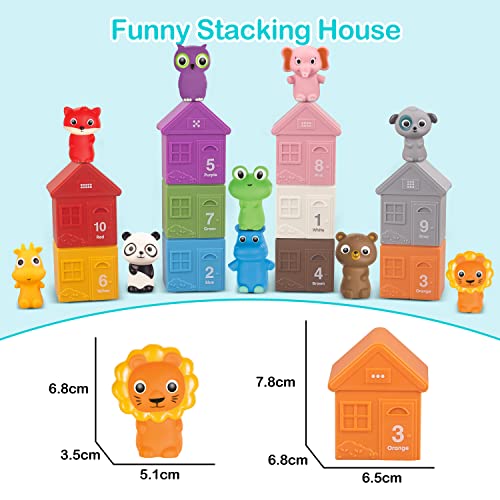 20 Pcs Farm Animals Toys For Toddlers 1-3 3-5 Kids Toys, Toddler Toys Ages 2-4 With Animal Finger Puppets And Barn Counting, Matching, Sorting & Stacking Toys, Birthday Gifts For Boys Girls #TOP4