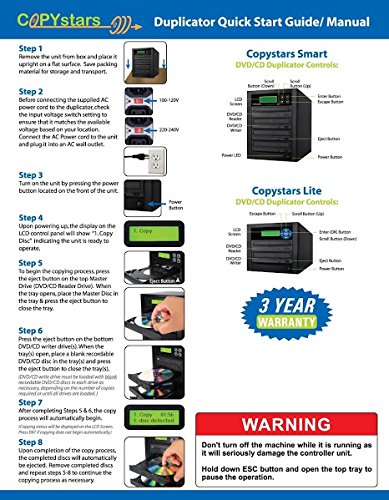 Copystars Blu Ray Duplicator 16X BD-R BDXL CD DVD Burner Duplicator 1 to 1 Target Tower