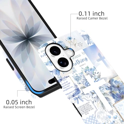 Coque rigide iPhone 17 MagSafe premium avec collage floral Jésus esthétique - 4