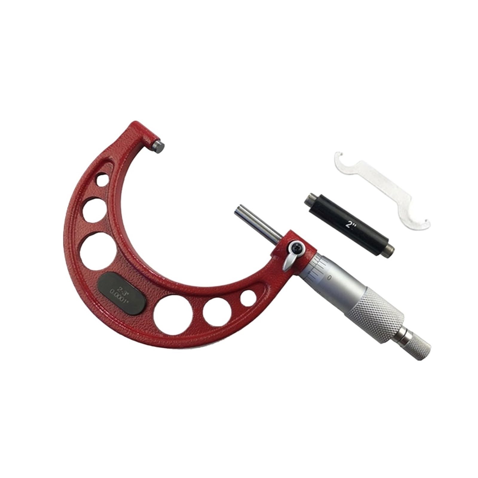 Micrometro Micrometri esterni di precisione da 0-4 pollici 0,0001'' con punte in carburo, set da 4 pezzi, strumenti industriali da 0-1"-2"-3-4" Strumenti di misura(4pcs set)