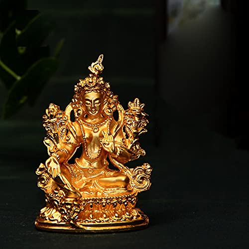 Articles bouddhistes de fonderie d'or en alliage, statuette 8 cm pour déco maison