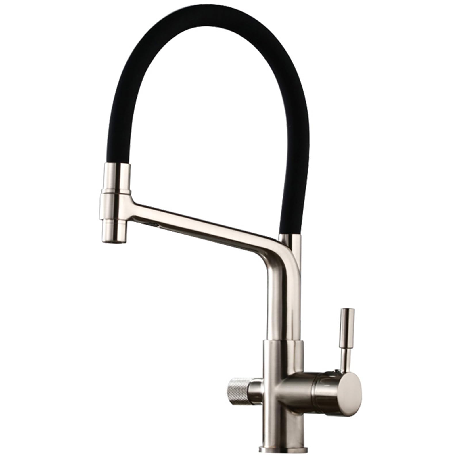 GLETSF 3 Kitchen Tap With Water Filter 360Swivel Mixer Faucet 3In1 Brass Kitchen Tap For Easy Water Filtration Elegant Black Finish,Chrome-A,Gold-A