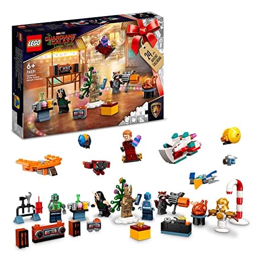 LEGO 76231 Marvel Calendario dell’Avvento Guardiani della Galassia 2022, con Groot, Astronave e Minifigure di Supereroi, Giochi di Natale per Bambini
