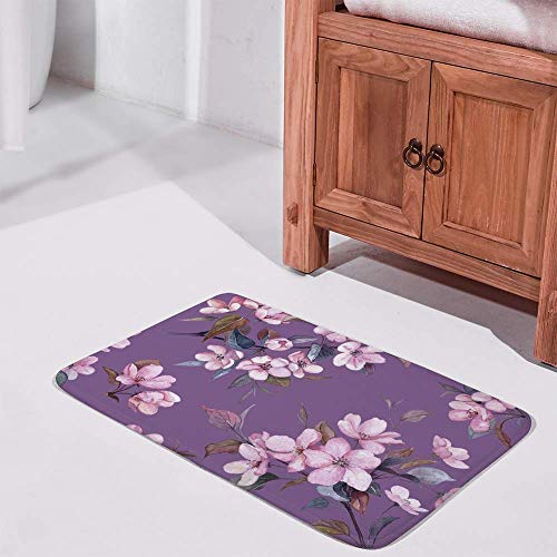 Tapis de bain mémoire de forme antidérapant violet CHEHONG - 3