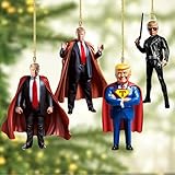 【Funny】This Uniquely Designed Ornaments is Cleverly imitates the Demeanor and Posture of President Donald During His Speech. Through the Artist's design, He is Paired with a Superman Cloak, Making him look like a Superhero or a Cowboy who saved Ameri...