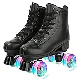 XUDREZ Roller Skates, Double-Row Roller Skates for Unisex, Roller Skates PU Leather High-top Roller