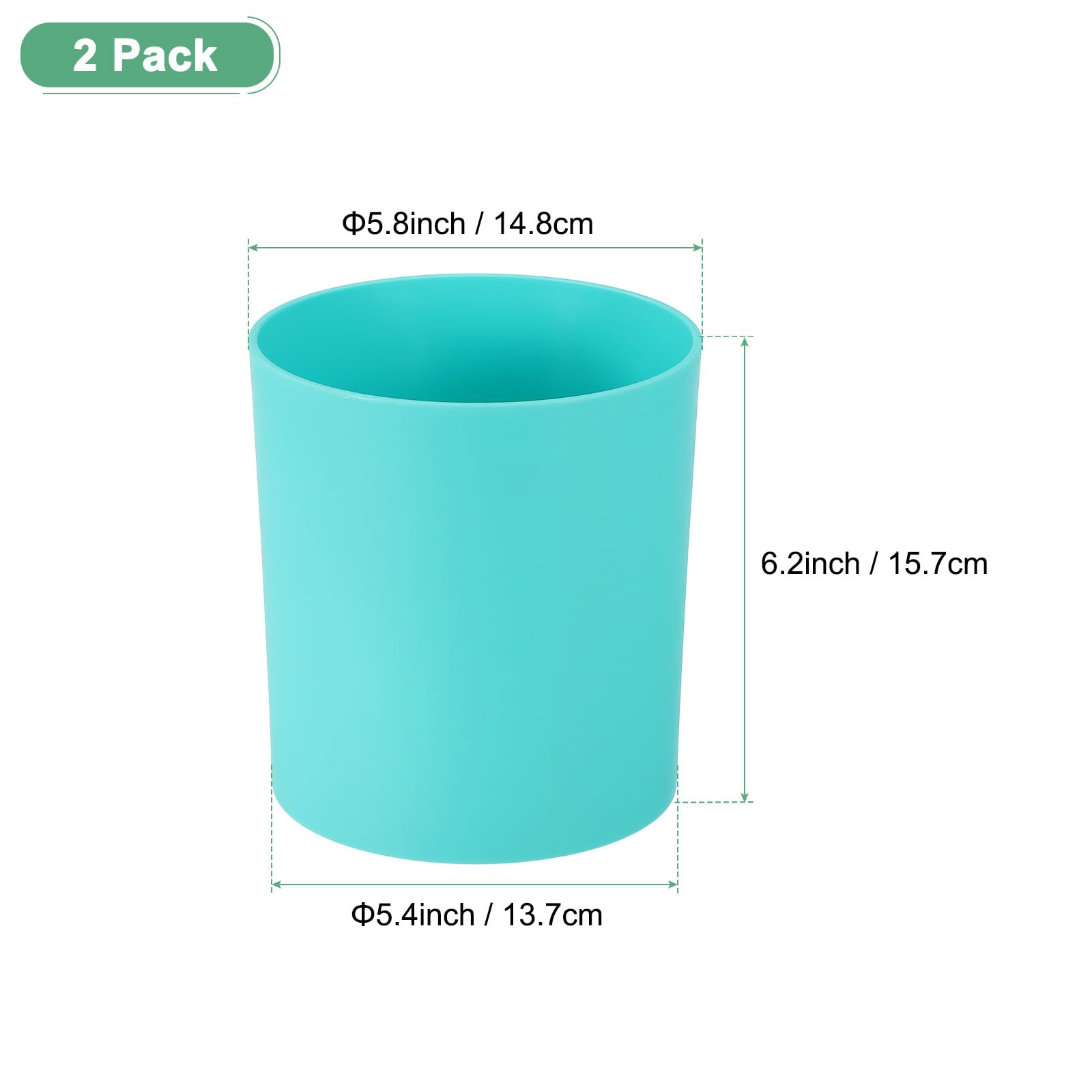 M METERXITY 2-Pack Plastic Plant Pots - Image 3