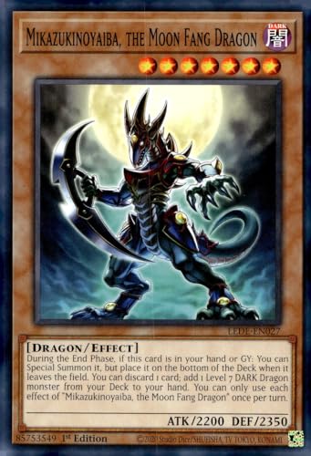 YU-GI-OH! Mikazukinoyaiba, The Moon Fang Dragon - LEDE-EN027 - Common - 1st Edition