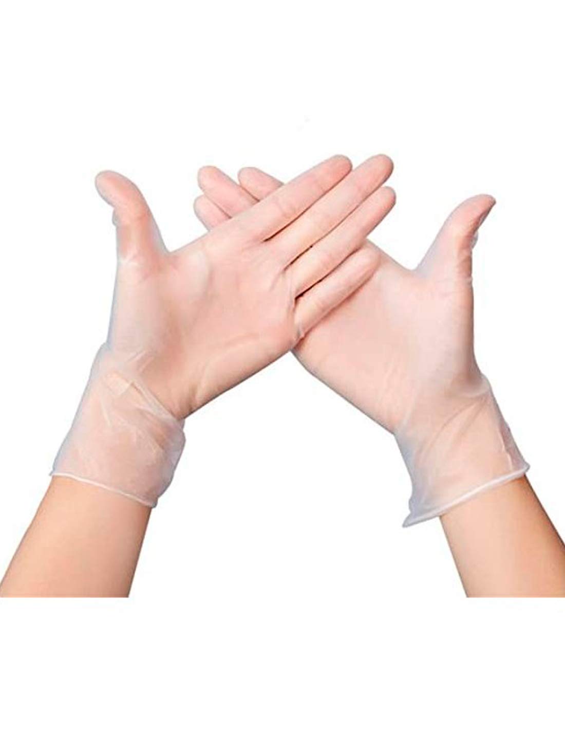 MUNTRADE Guantes Vinilo Transparente | Pack de 100 Uds. (10, L)