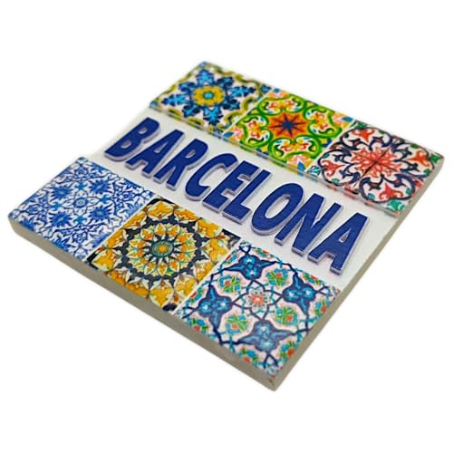 BDM Magnete di Barcellona, ​​Sagrada Familia, Parco Guell, Souvenir di Viaggio, Mosaico di Gaudí, Museo Dalí, Souvenir di Barcellona, ​​Arte modernista, Regalo emozionale, Decorazione