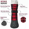 BEAUTYZOO Waterproof Dog Socks to Prevent Licking Paws, Christmas Dog Socks for Hardwood Floors Anti Slip, Puppy Boots with Grippers for Small Medium Large Senior Dogs, Red Black Plaid, XL
