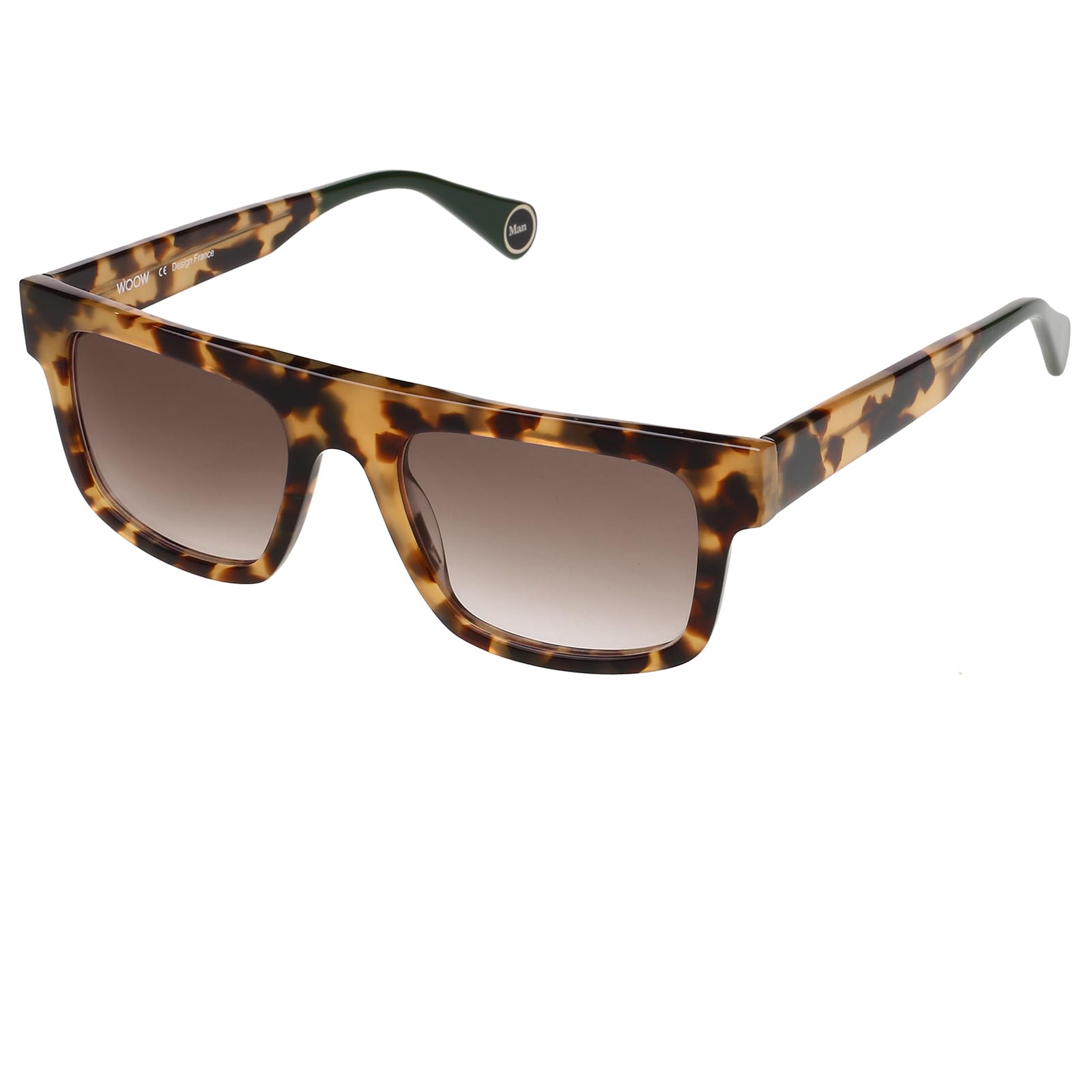 WOOW Gradient Square Men's Sunglasses Super Man 2 6441 GR-BRN S |53| Brown Color Lens