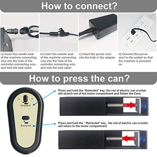 Fstcrt Electric Can Crusher For Recycling 12Oz&16Oz Aluminum Cans,16Oz Metal Can Crusher, Heavy-Duty Smasher For Aluminum Seltzer, Soda, Beer Cans And Bottles For Recycling, Gadgets For Home #TOP5