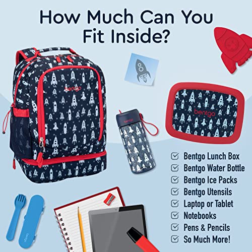 Image of Bentgo Kids 2-in-1 Backpack & Insulated Lunch Bag with Padded Straps