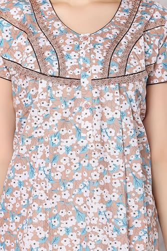 Image of Soulemo Women's Pure Cotton Floor Length Nighty 1663