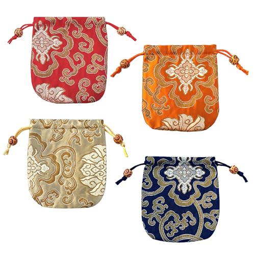 HAMILO 巾着袋 バッグ ラッピング袋 ジュエリーポーチ 収納バッグ 小物入れ 4種セット