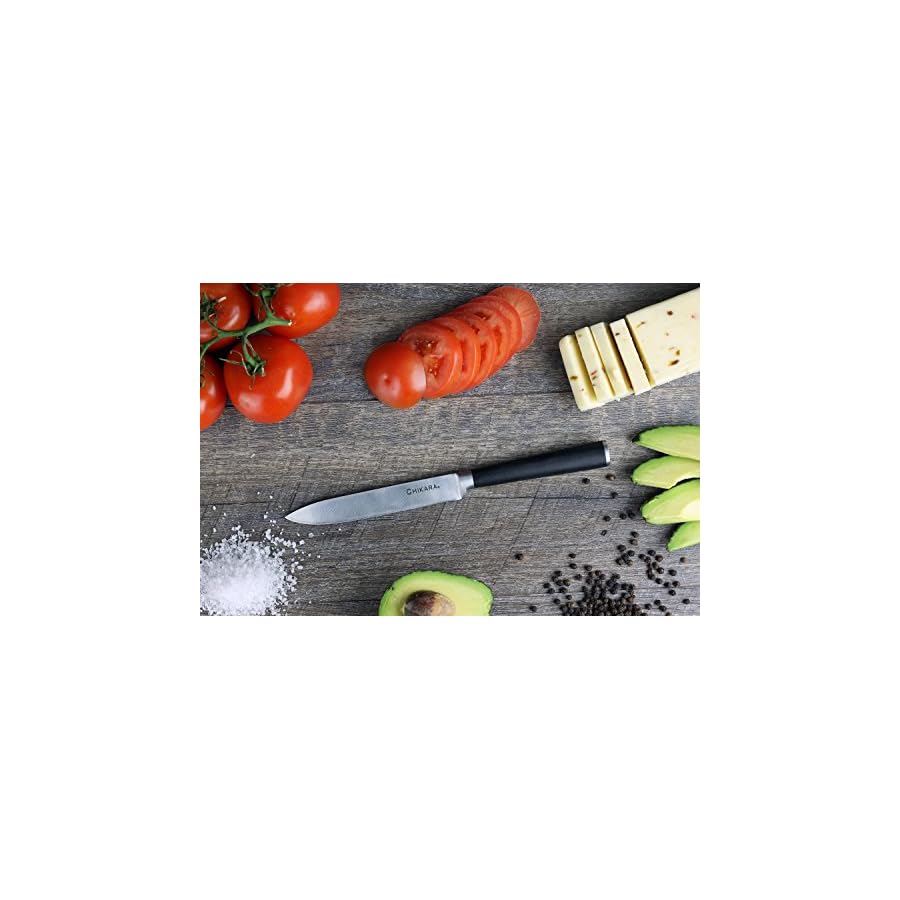 Ginsu-Chikara-Series-Fully-Forged-8-Piece-Japanese-Steel-Knife-Set--Cutlery-Set-with-420J-Stainless-Steel-Kitchen-Knives--Toffee-Finish-Block-07138DS Ginsu Chikara Series Forged 8-Piece Japanese Knife Set - Premium Cutlery Set with 420J Stainless Steel Kitchen Knives and Toffee Bamboo Block