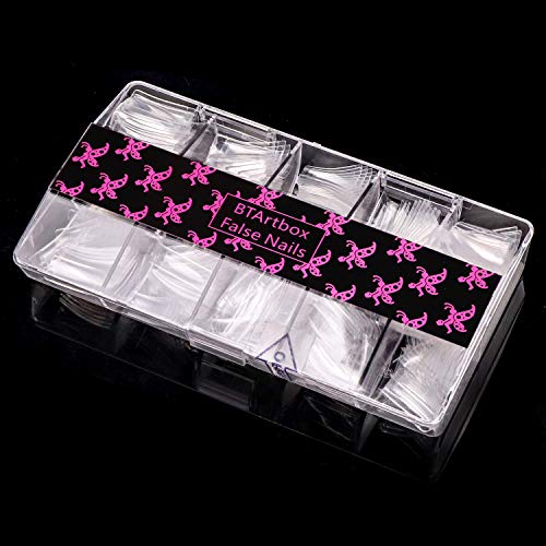 Clear Acrylic Nail Tips - French Nail Tip BTArtbox 500pcs Fake Nails Half Cover False Nail with Case for Dip Powder Nail… - Image 6