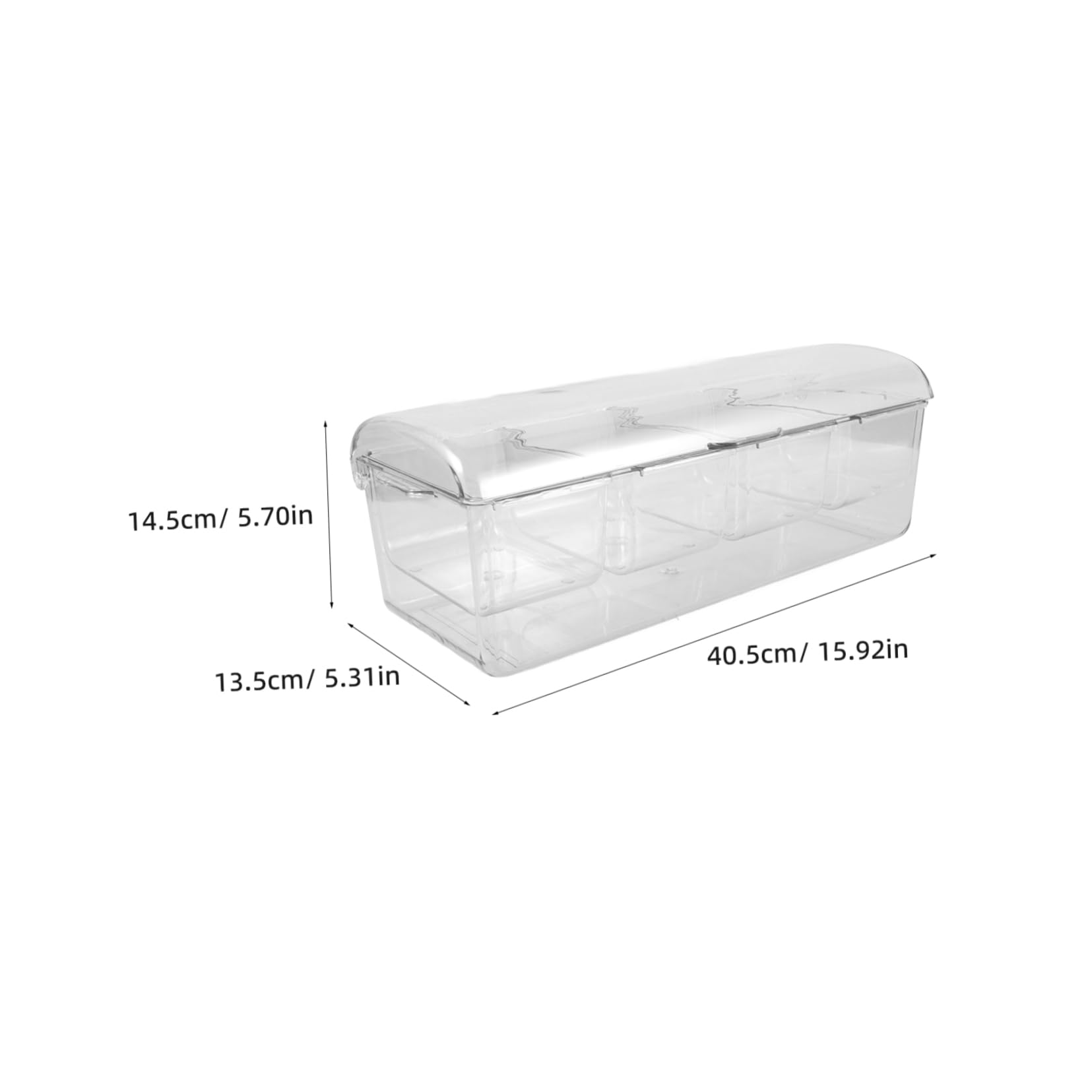 ULTECHNOVO Contenitore per Alimenti in Plastica a 4 Scomparti Grande | Coperchi, per Insalate e Condimenti, Portatile per Picnic e Uscite Familiari, Organizzazione Separata