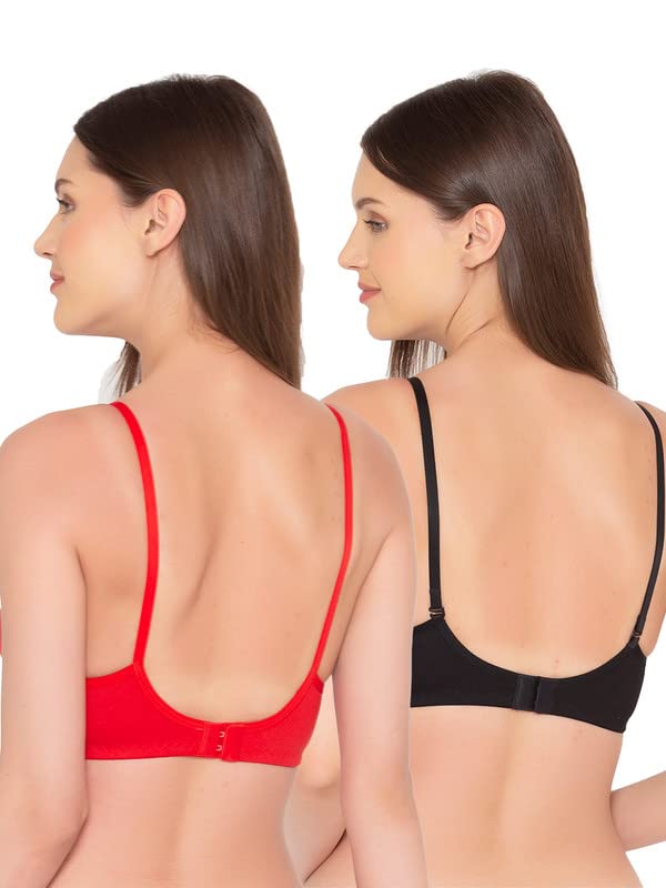Image of Groversons Paris Beauty Women's Pack of 2 Seamless Non-Padded, Non-Wired Bra (COMB09)