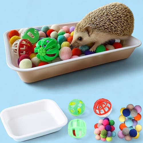 Dig-Box Tray For Hedgehog Cage With Ball Toy, Funny...