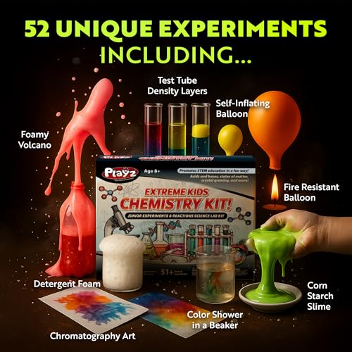 Image of Playz Extreme Chemistry Educational Science Kits for Kids Age 8-12