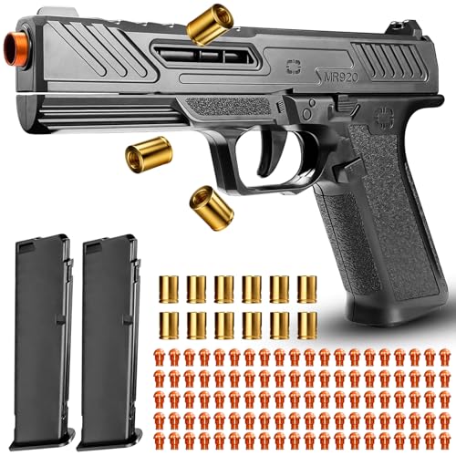 Shell Ejecting Toy Gun Pistol, Soft Bullet Toy Guns for Boys, Kids, Automatic Pull Back Action Toy Pistols, Fun Educational Shooting Game Toys Pretend...