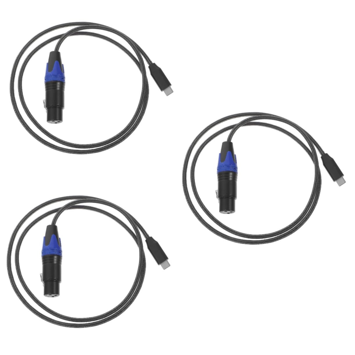 ifundom 3stücke Type c Zu Xlr Verlängerungskabel Für Mikrofone Robustes Kupferkabel Für Gitarre Und Mischpult Zur Erweiterung Ihrer Audioverbindungen