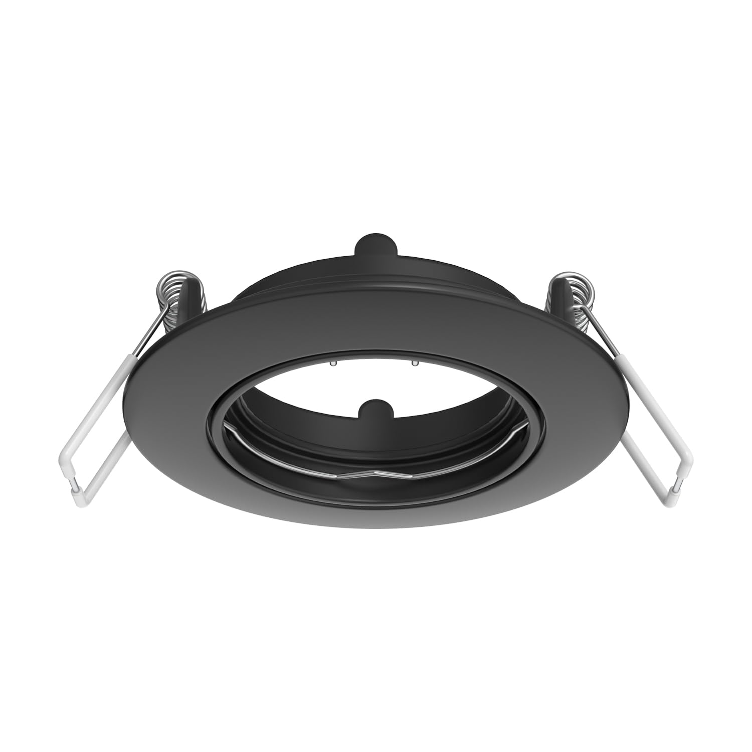 TRAXON LUXPOINT® Aro Circular Orientable DT002 para bombilla LED GU10 Marco de Bombilla Aluminio Corte techo Ø75mm (Negro, Pack 10 und)