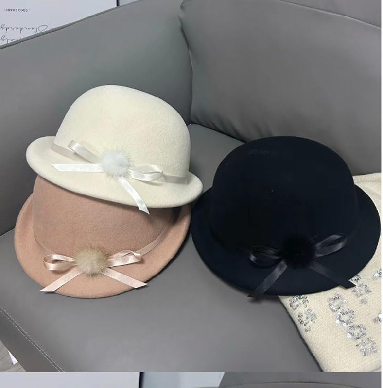 French Outdoor Beret Hat Women's Winter Woolen Vintage Top