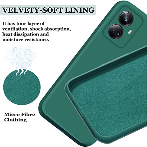 Image of A rtistque Back Cover Case for Realme 10 Pro Plus 5G with Camera Protection | Shockproof TPU | Stylish Protective Design | Slim Fit | Ultra Matte | Realme 10 Pro Plus 5G Back Cover - Green