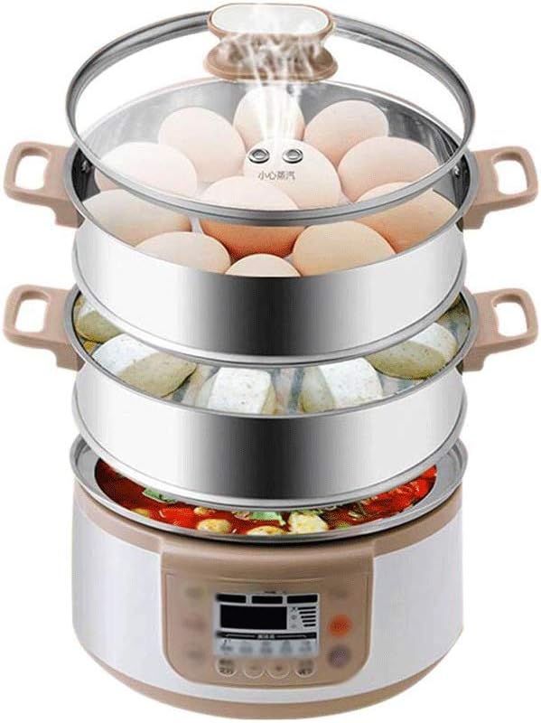 Steamer Easy Electric Egg Poacher, Omelet & Soft, Medium, HardBoiled Measuring Cup Included, 3 Layers Stainless(