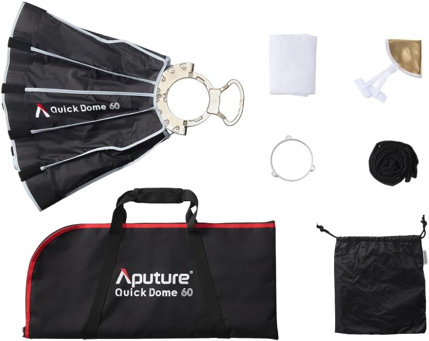 Aputure Quick Dome 60 Softbox Quick-Release Bowens Mount Circular Soft Box for Studio Light Aputure Strom 400x LS 300D II 300X 600x pro 600d amaran 60 100 200 300 LED Lighting Soft Boxes
