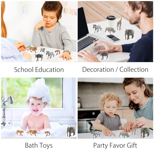 KQDRAVINE 9 Stück Safari Wildtiere Figur, Mini Waldtier, Zoo Spielzeuge, Bauernhof Tiere Spielzeug Tierfiguren Set, Tiere Spielzeug, Safari Animal Toys Figuren für Kinder