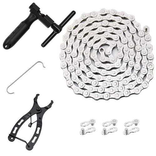 Bike Chain Kit, 6/7/8 Speed Multi-Function Bike Mechanic Repair Kit, Chain Breaker and Bike Link...