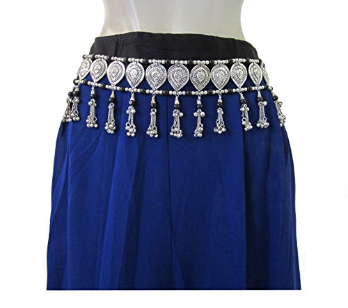 Elegant Metal Fringe Tassel Tie Belt - Women's Costume Dress Outfit Maxi Midi Skirt Waist Novelty Jewelry Fashion Accessories - Belly Dance Bohemian Gypsy Tribal Boho Festival - Handmade2