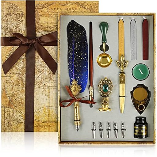 Sterneer Juego de Caligrafía, Juego de Tinta de Pluma y Caligrafía de Plumas Con Caja de Regalo, Regalo Ideal para Principiantes, Adultos y Niños | Ya disponible en tu tienda friki favorita! En mundofriki.es!