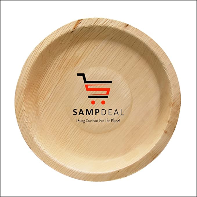 Buy Rumpus SAMPDEAL Palm Leaf Plates. Compostable BambooStyle. 8 Round