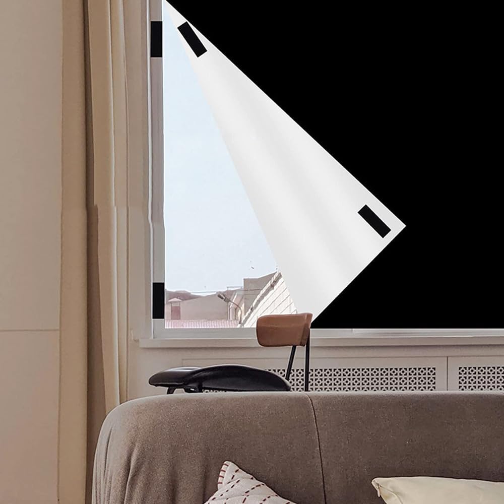 Goodern Blackout Blind,Portable DIY Window Blinds No Drill Window Shades with Strong Tape Strips,Temporary Blackout Curtains Lightweight Blackout Shades for Bedroom Baby Nursery Travel Dorm-145x200cm