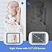 Vigilabebés Inalámbrico Cámara Vigilancia Bebe con LCD 3.5", Bebe monitor Inteligente con...