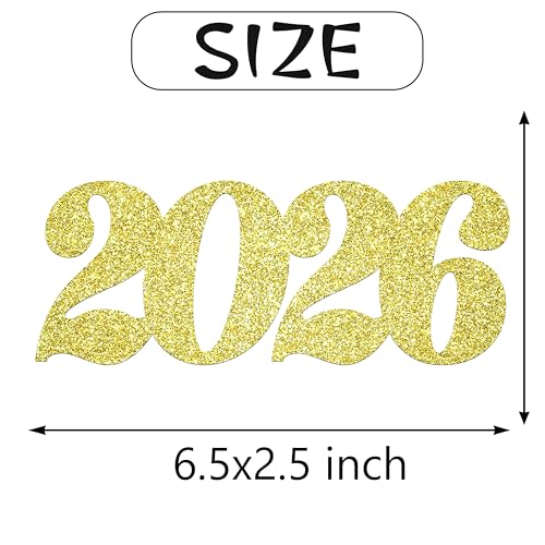 Image of 2026 Centerpiece Sticks Class of 2026 Table Decorations 12PCS Graduation Table Toppers Glitter Gold Number 2026 Congrats Table Centerpieces for Graduation Theme Party Decorations Supplies