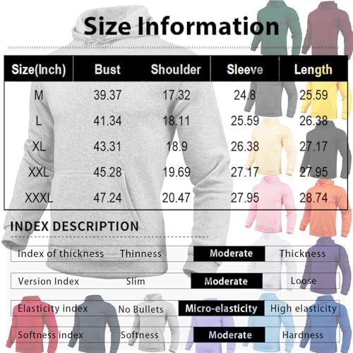 Men's Casual Hooded Collar Hoodies with Pocket Athletic Long Sleeve Pullover Fashion Loose Sweatshirts Fall Winter Clothes2