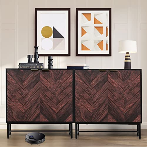 Rehoopex Free Standing Cabinet, Accent Cabinet With Door, Modern Sideboard, Wooden Black Storage Cabinets For Bedroom, Kitchen, Office And Hallway #TOP4